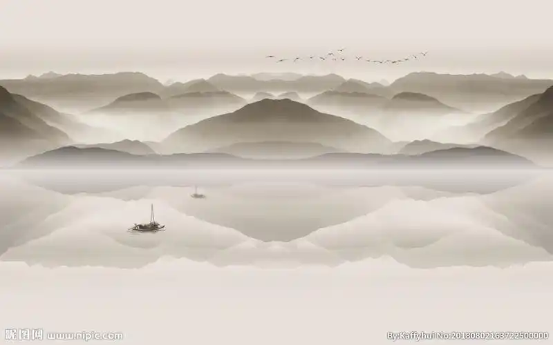 山水设计图__移门图案_底纹边框_设计图库_昵图网nipic.com