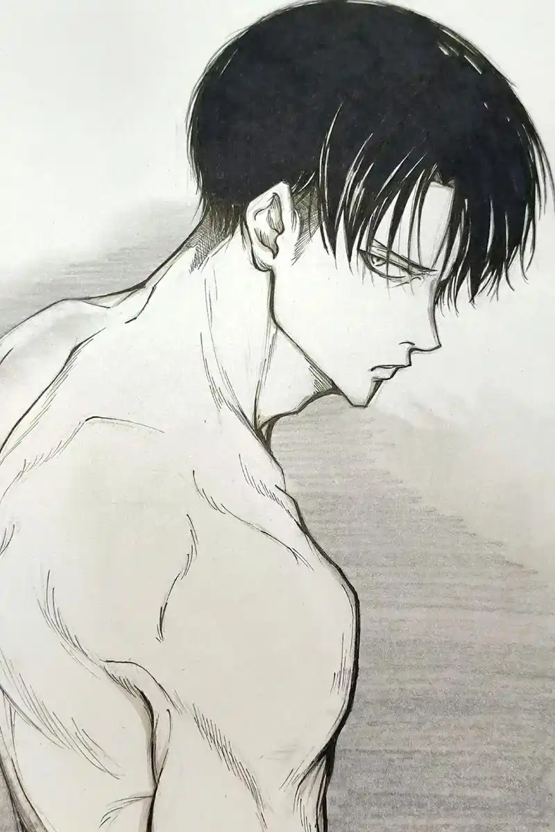 小伙真帅,应该有一米八吧!《进击的巨人》兵长利威尔#临摹 # - 抖音