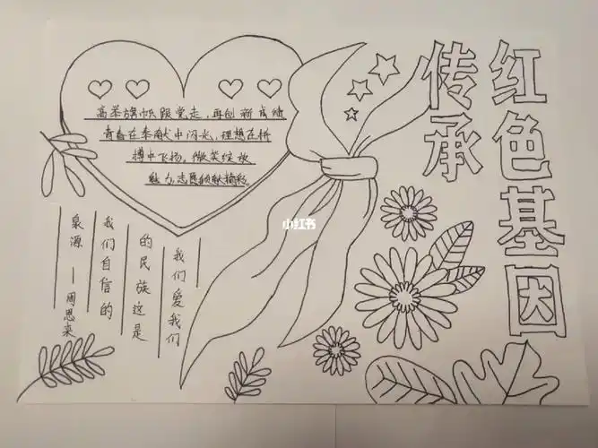 传承红色基因小学生手抄报